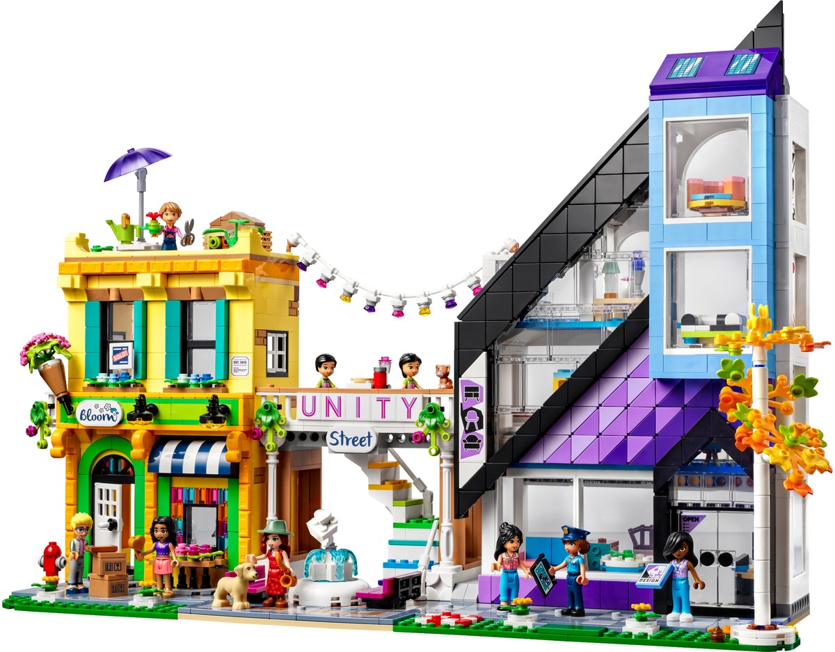 Конструктор Friends Магазины цветов и дизайна в центре совместим с LEGO 41732