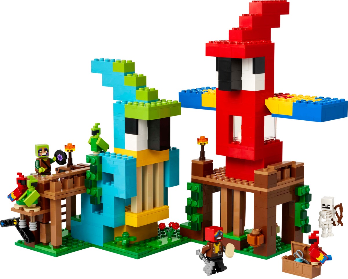 Конструктор Minecraft Дома для попугаев совместим с LEGO 21282