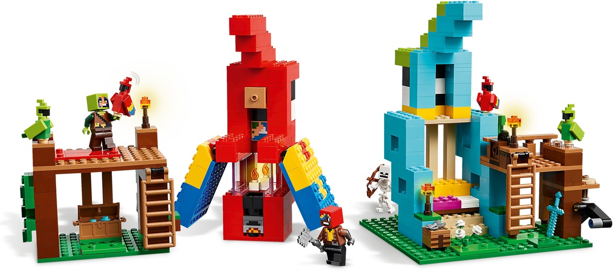 Конструктор Minecraft Дома для попугаев совместим с LEGO 21282