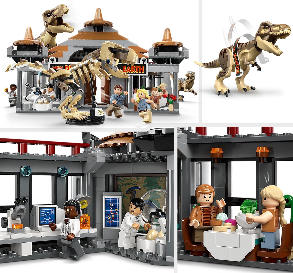 Центр для посетителей: Ти-рекс против Раптора Jurassic World Конструктор совместим с LEGO 76961