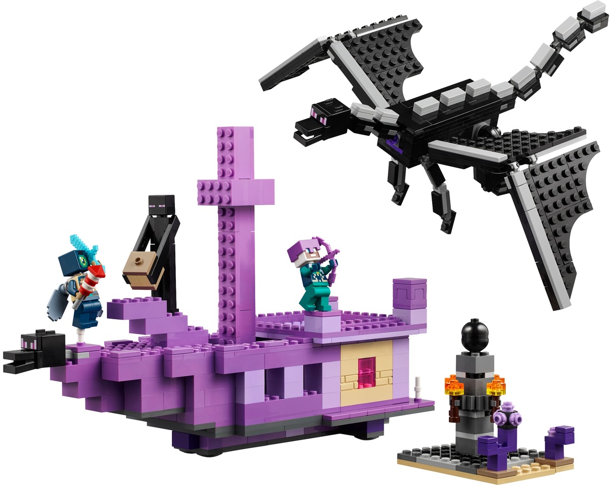 Эндер Дракон и корабль Края Minecraft Конструктор совместим с LEGO 21264