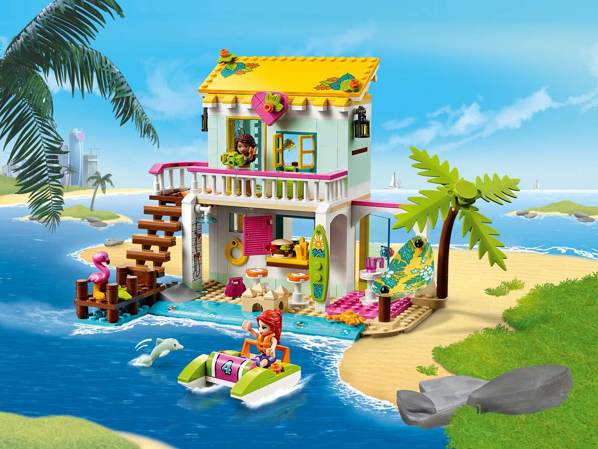 Конструктор Friends Пляжный домик совместим с LEGO 41428