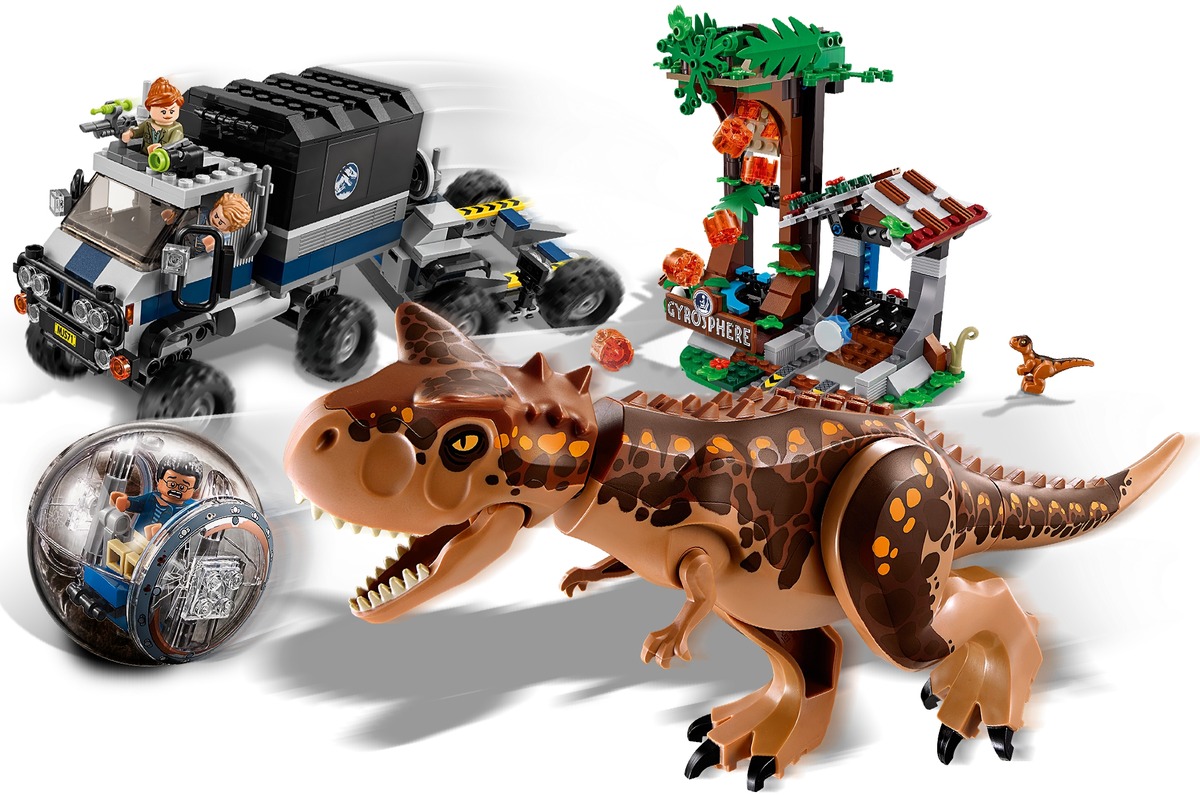 Побег в гиросфере от карнотавра Jurassic World Конструктор совместим с LEGO 75929