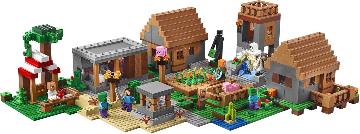 Деревня Minecraft Конструктор совместим с LEGO 21128