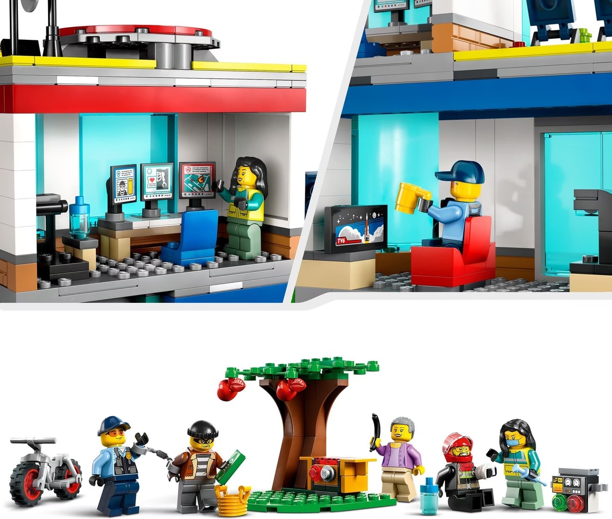 Штаб аварийных транспортных средств City Конструктор совместим с LEGO 60371