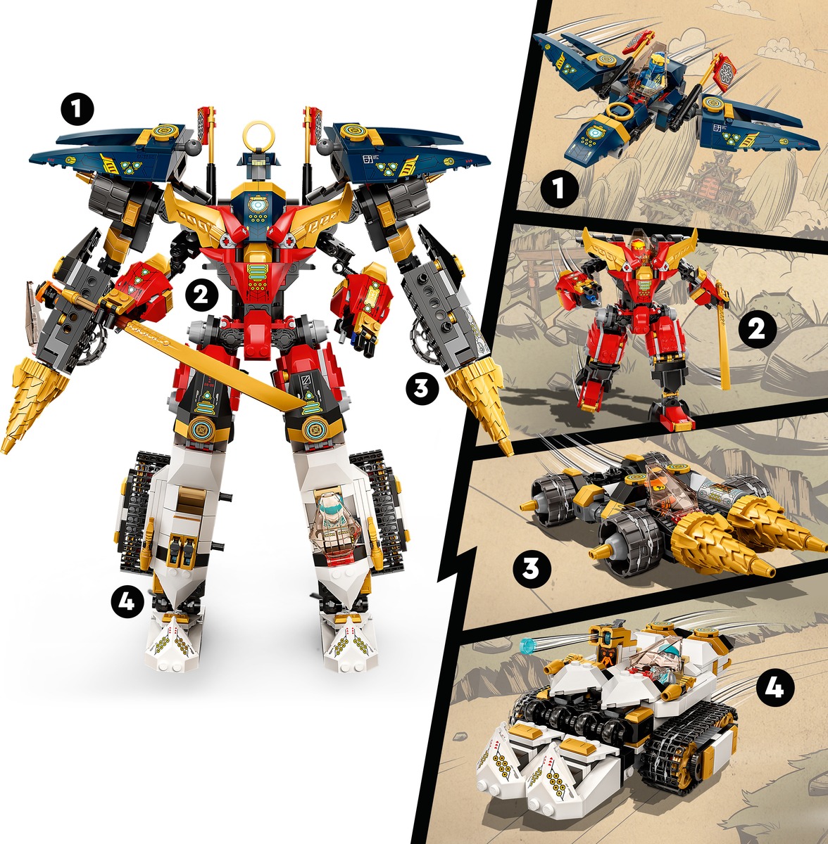 Ультра-комбо-робот ниндзя Ninjago Конструктор совместим с LEGO 71765