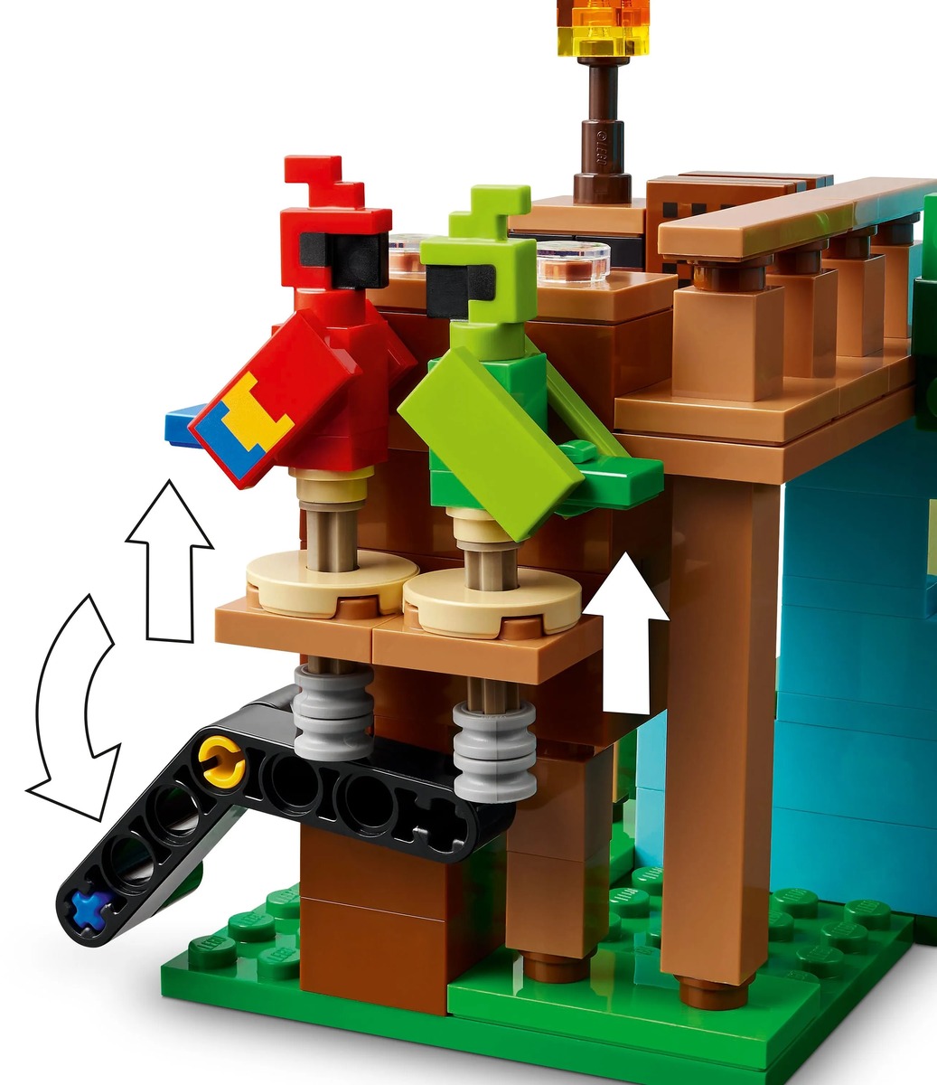 Конструктор Minecraft Дома для попугаев совместим с LEGO 21282