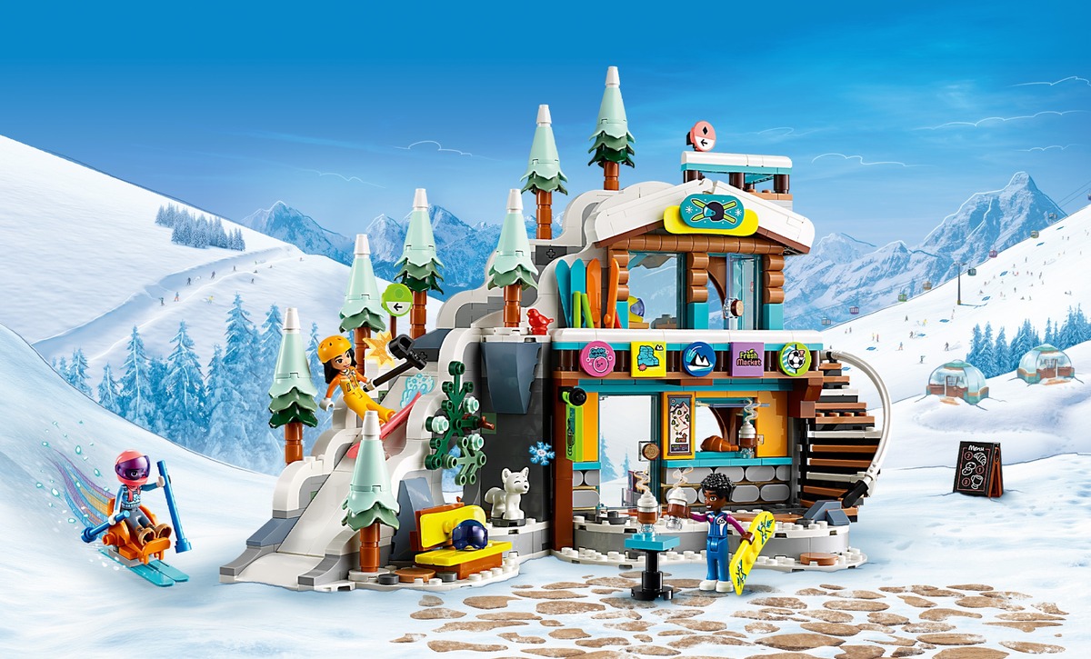 Каникулы: Лыжная трасса и кафе Конструктор Friends совместим с LEGO 41756