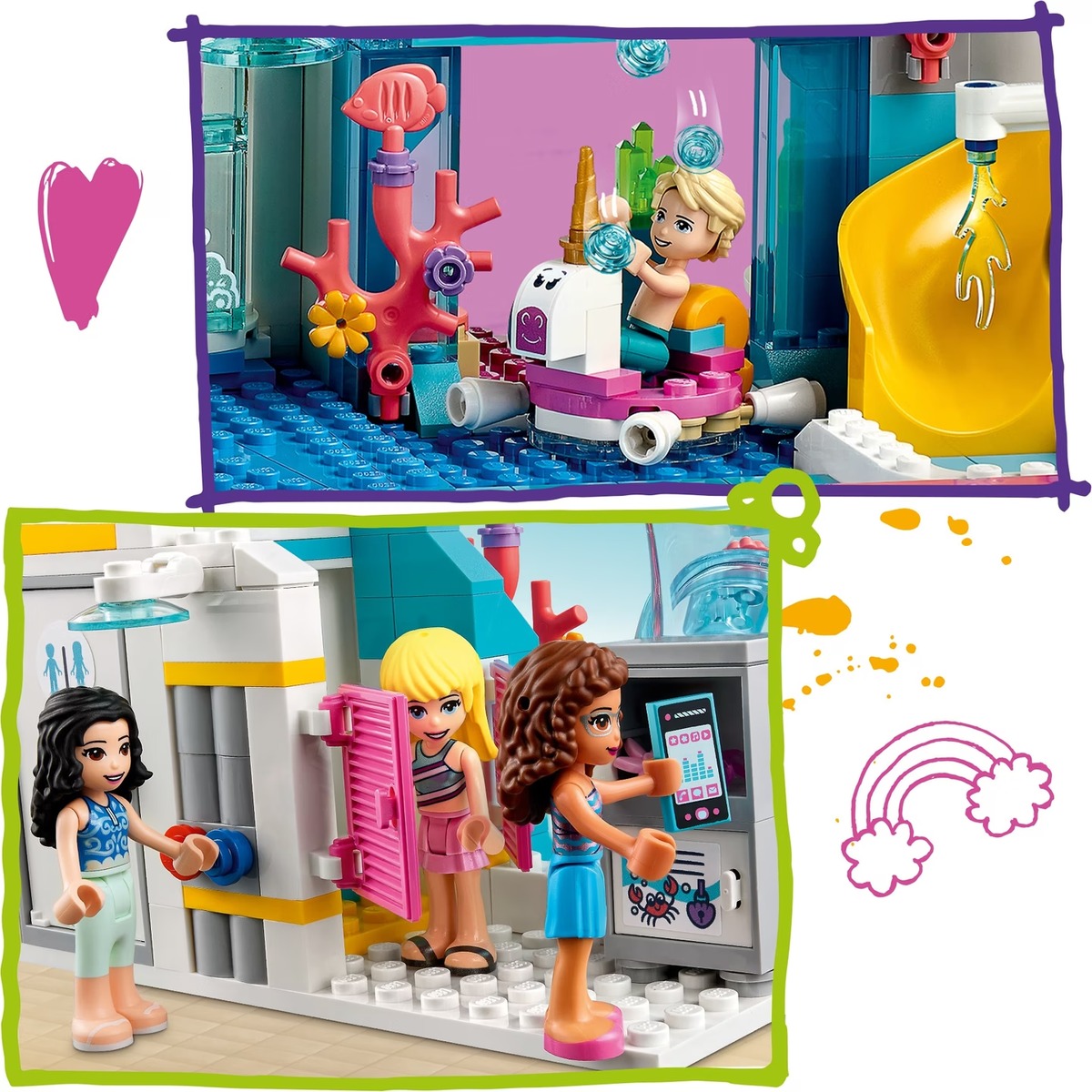 Летний аквапарк Конструктор Friends совместим с LEGO 41430