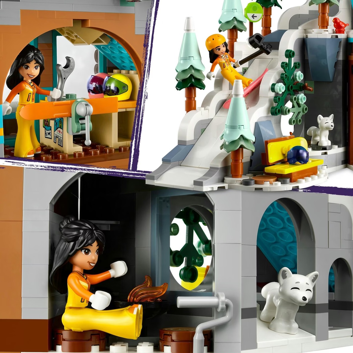 Каникулы: Лыжная трасса и кафе Конструктор Friends совместим с LEGO 41756