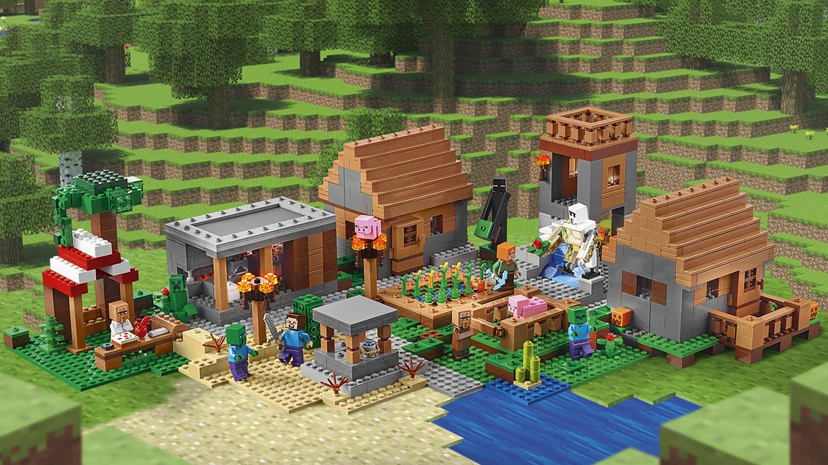 Деревня Minecraft Конструктор совместим с LEGO 21128