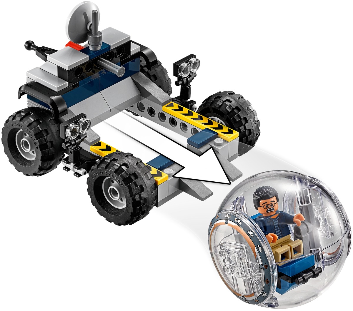 Побег в гиросфере от карнотавра Jurassic World Конструктор совместим с LEGO 75929