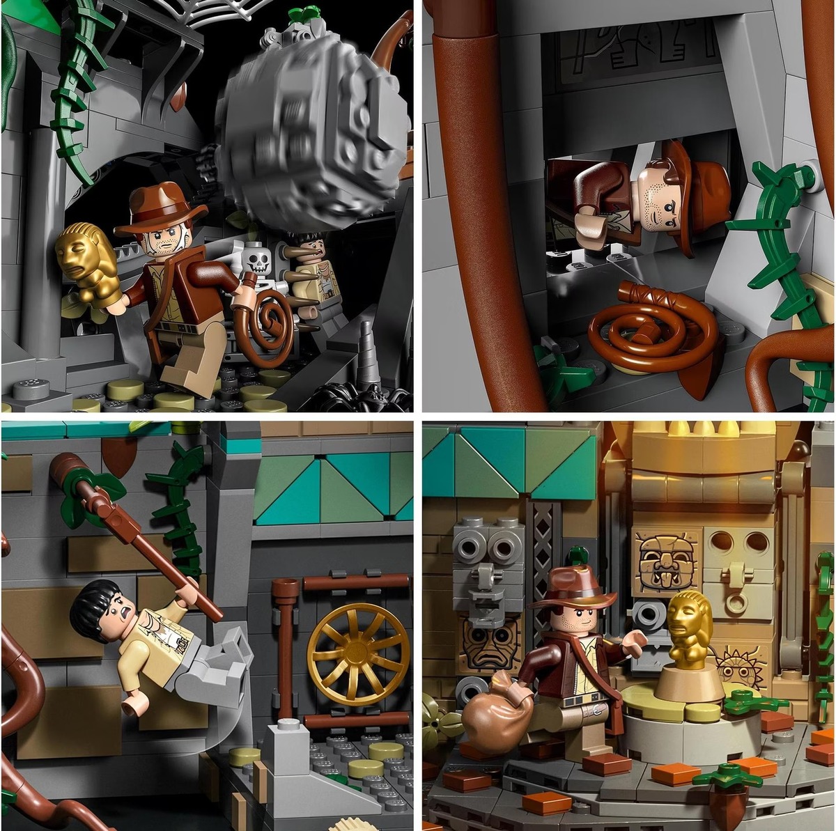 Конструктор Храм Золотого идола Indiana Jones совместим с LEGO 77015