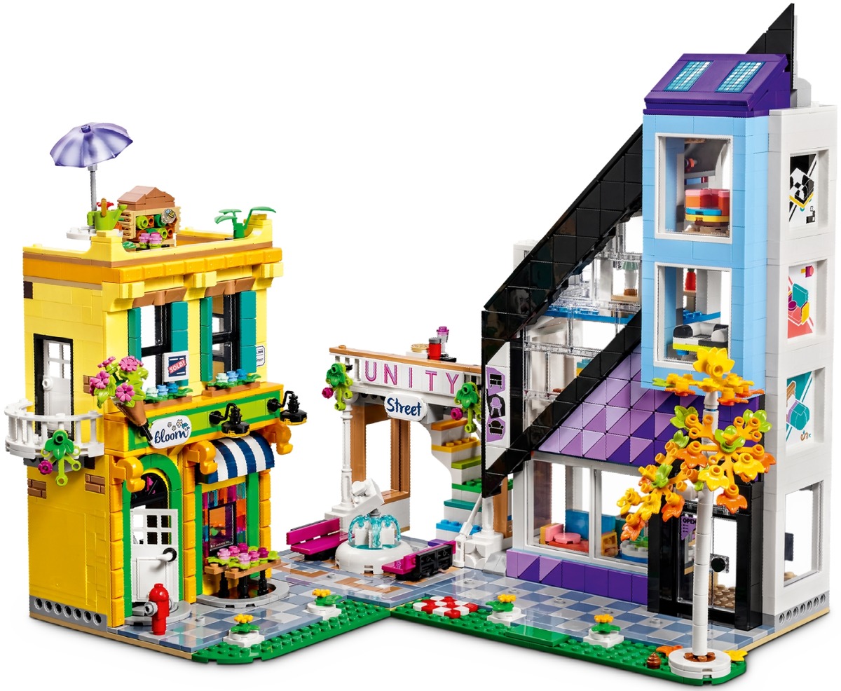 Конструктор Friends Магазины цветов и дизайна в центре совместим с LEGO 41732