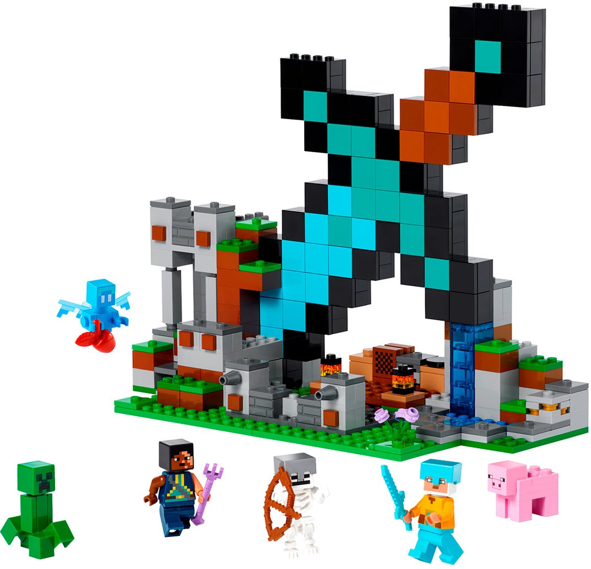 Конструктор Застава меча Minecraft совместим с LEGO 21244