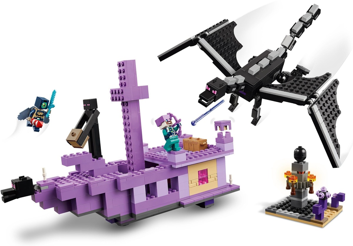 Эндер Дракон и корабль Края Minecraft Конструктор совместим с LEGO 21264