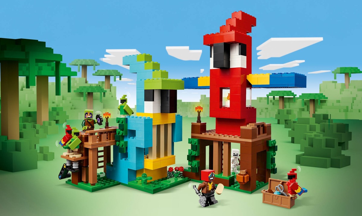 Конструктор Minecraft Дома для попугаев совместим с LEGO 21282