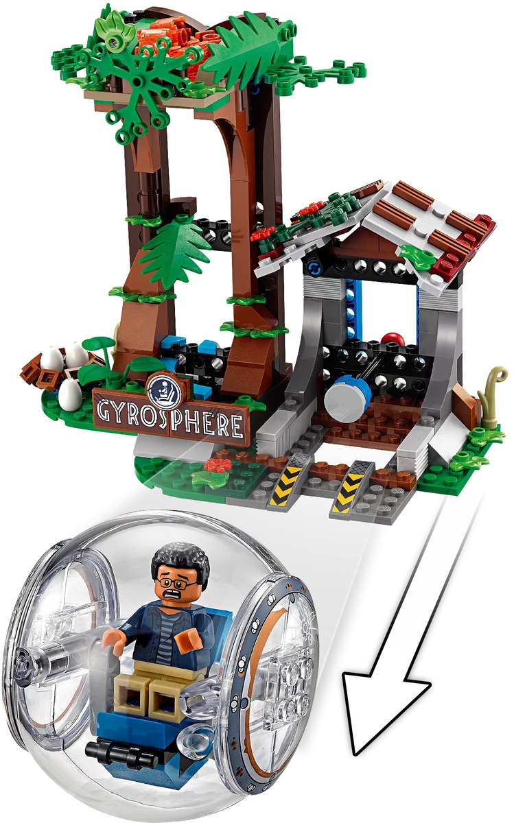 Побег в гиросфере от карнотавра Jurassic World Конструктор совместим с LEGO 75929