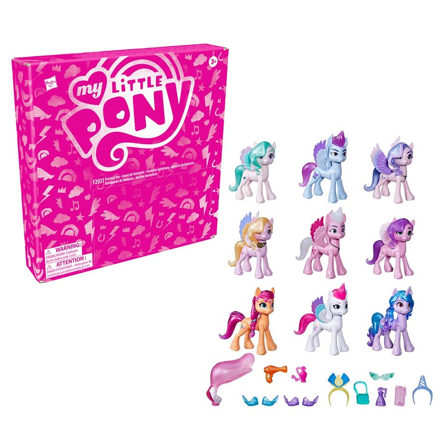 Игровой набор My Little Pony Сияющие сцены 9 пони F2031