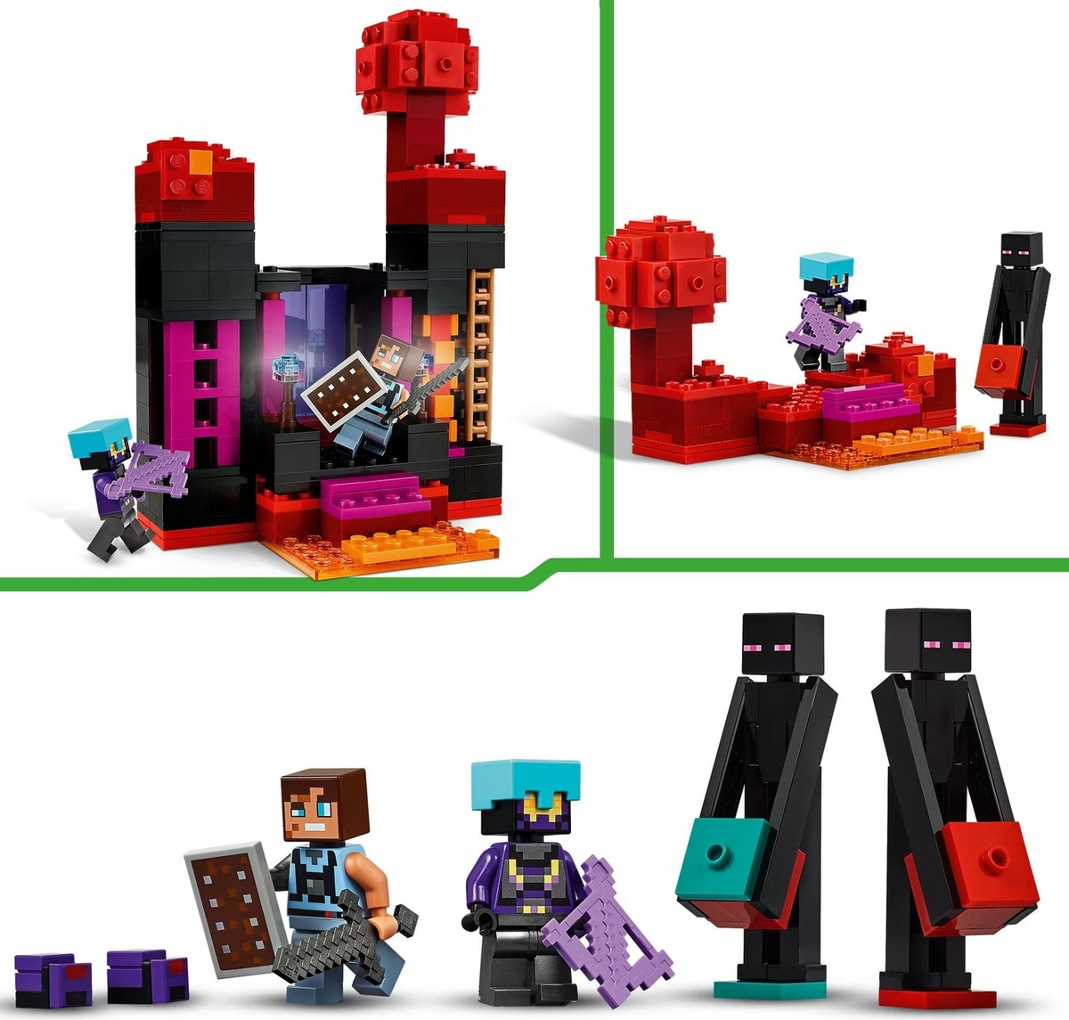Башня Эндермана Minecraft Конструктор совместим с LEGO 21279