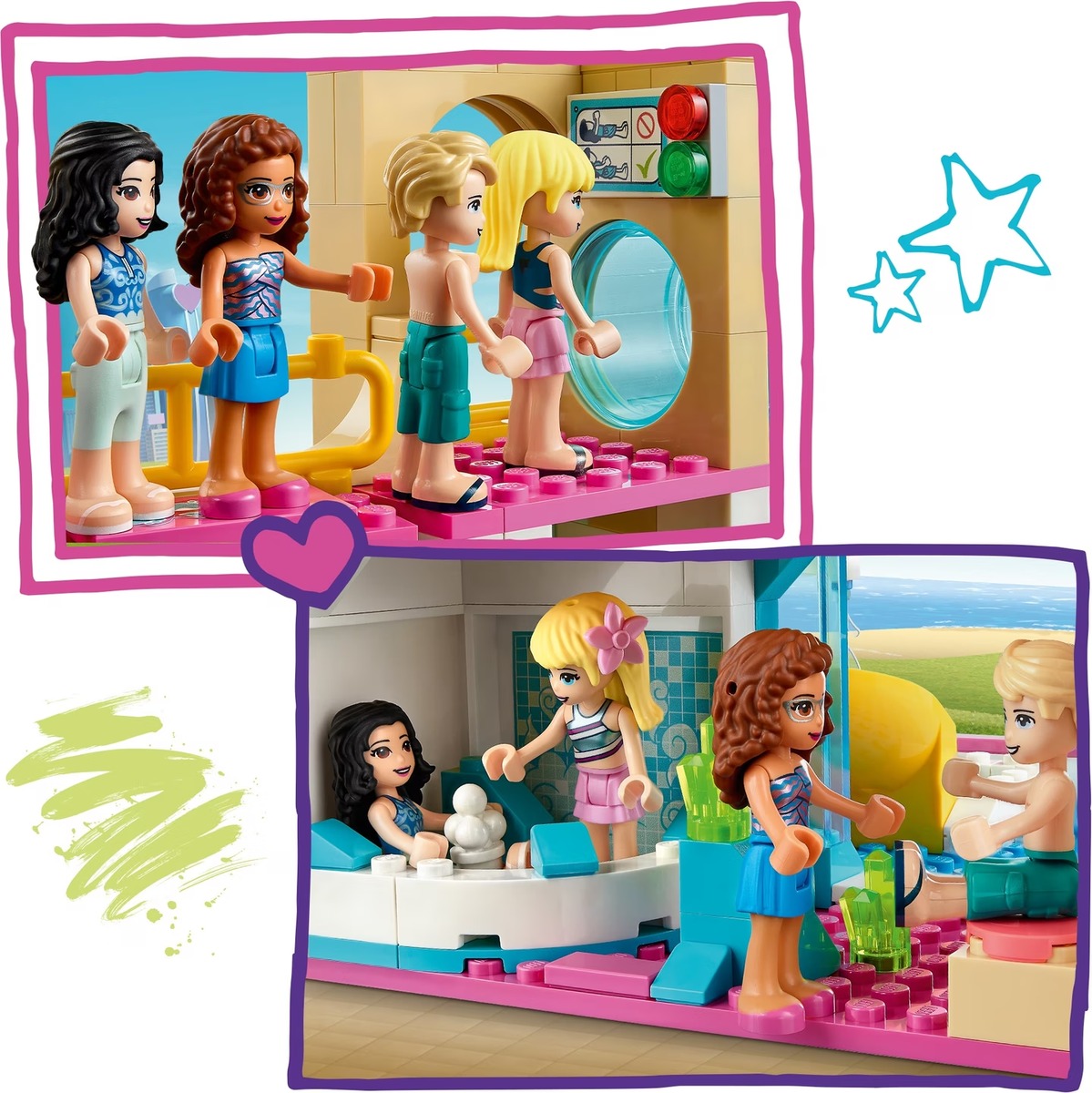 Летний аквапарк Конструктор Friends совместим с LEGO 41430