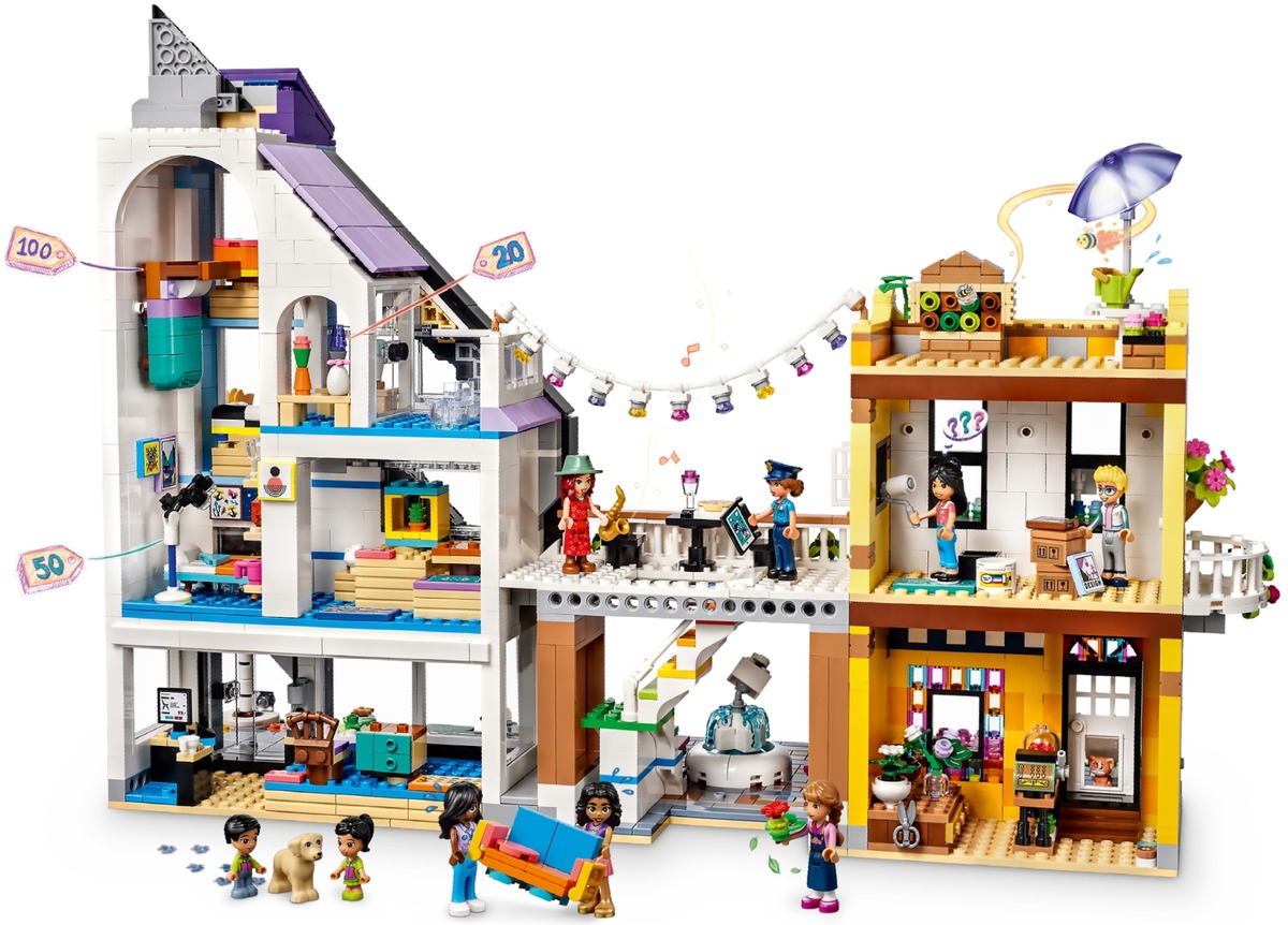 Конструктор Friends Магазины цветов и дизайна в центре совместим с LEGO 41732