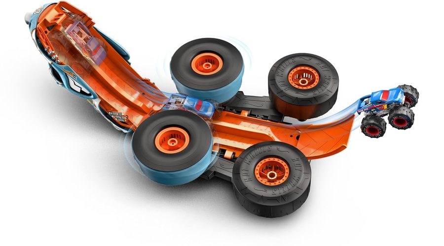 Машина Монстр-трак Transforming Rhinomite, 1:12, радиоуправляемая Hot Wheels HPK27