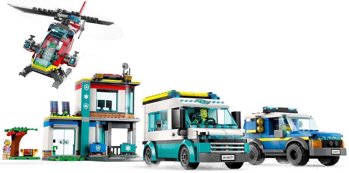 Штаб аварийных транспортных средств City Конструктор совместим с LEGO 60371