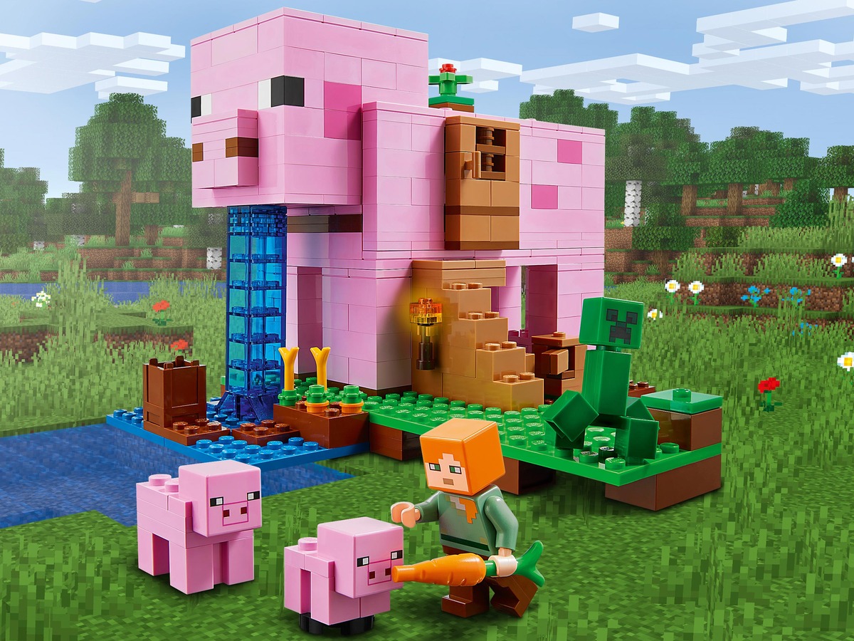 Minecraft Конструктор Дом-свинья совместим с LEGO 21170