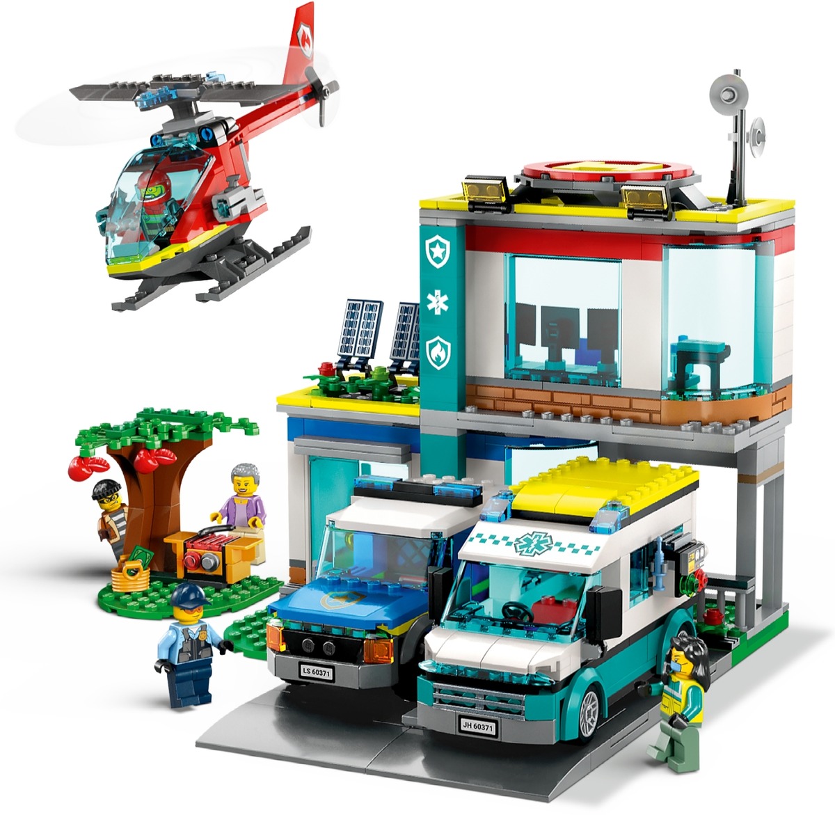 Штаб аварийных транспортных средств City Конструктор совместим с LEGO 60371