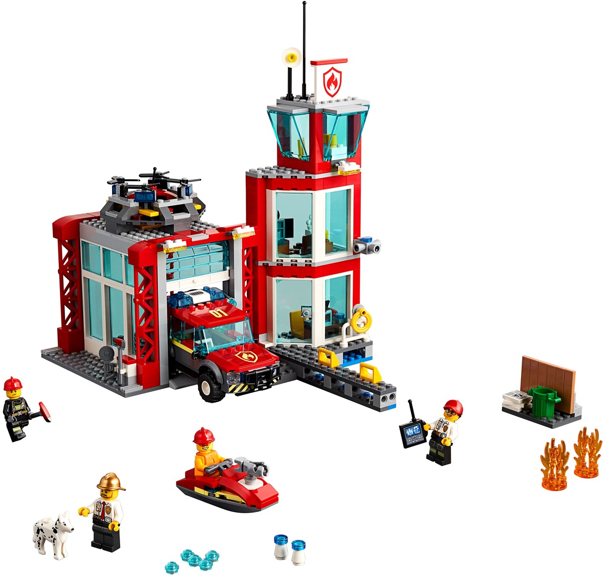 Пожарное депо City Конструктор совместим с LEGO 60215
