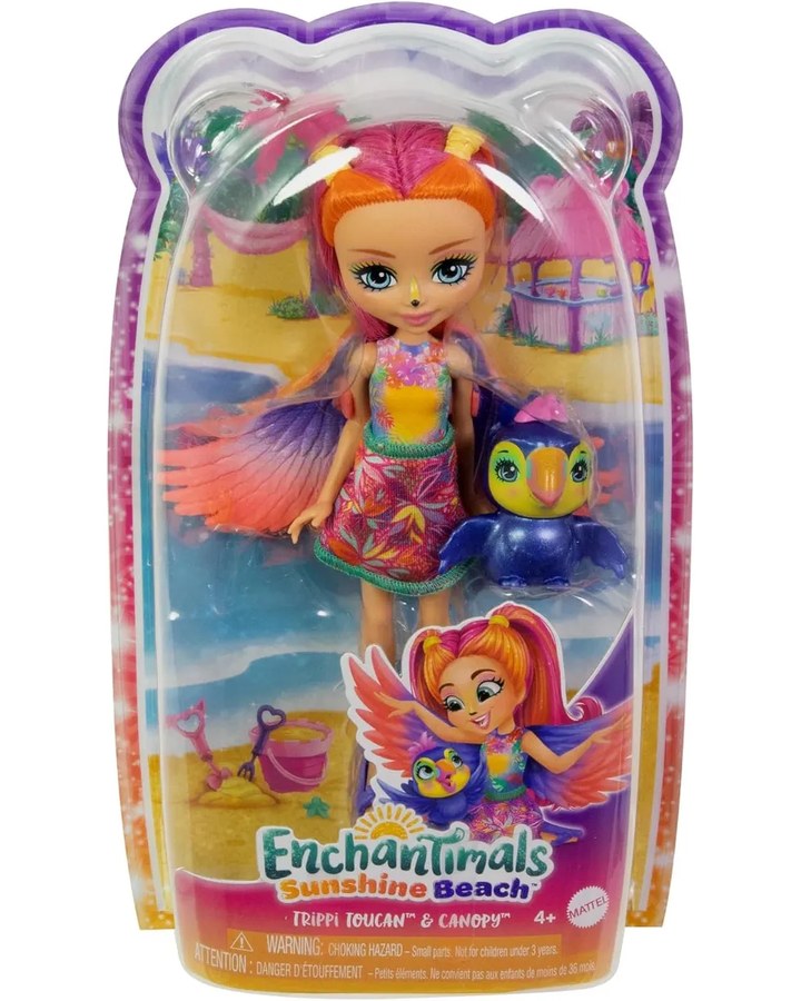 Кукла Enchantimals Триппи Тукан и Канопи HRX83