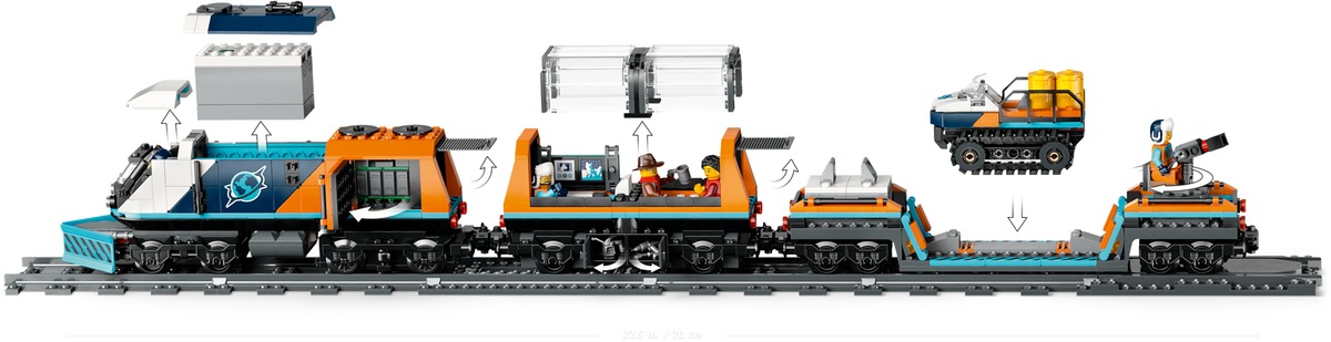 Полярный экспресс для исследователей Арктики City Конструктор совместим с LEGO 60470