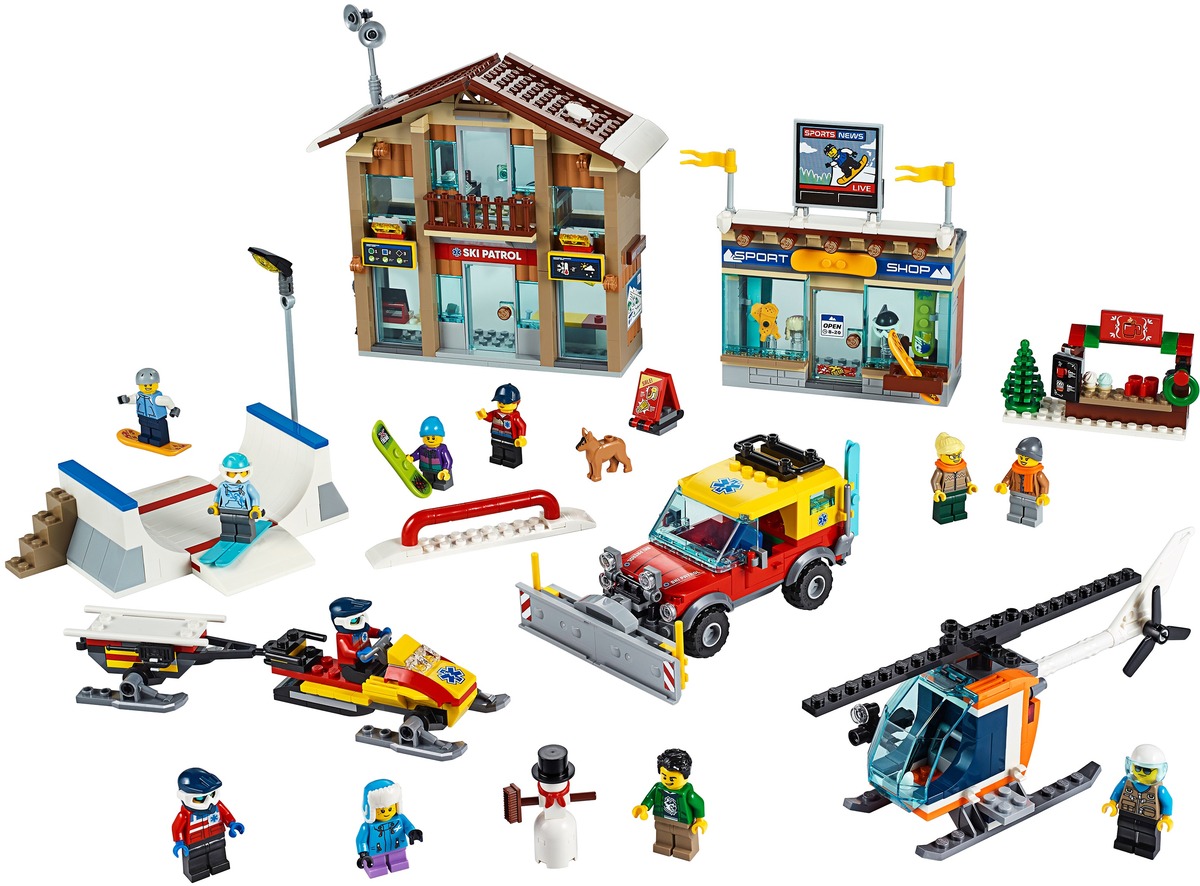 Горнолыжный курорт Конструктор City совместим с LEGO 60203