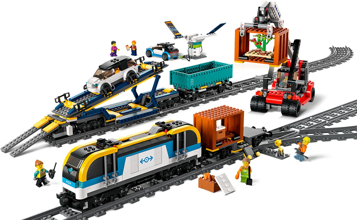 Конструктор City Грузовой поезд совместим с LEGO 60336