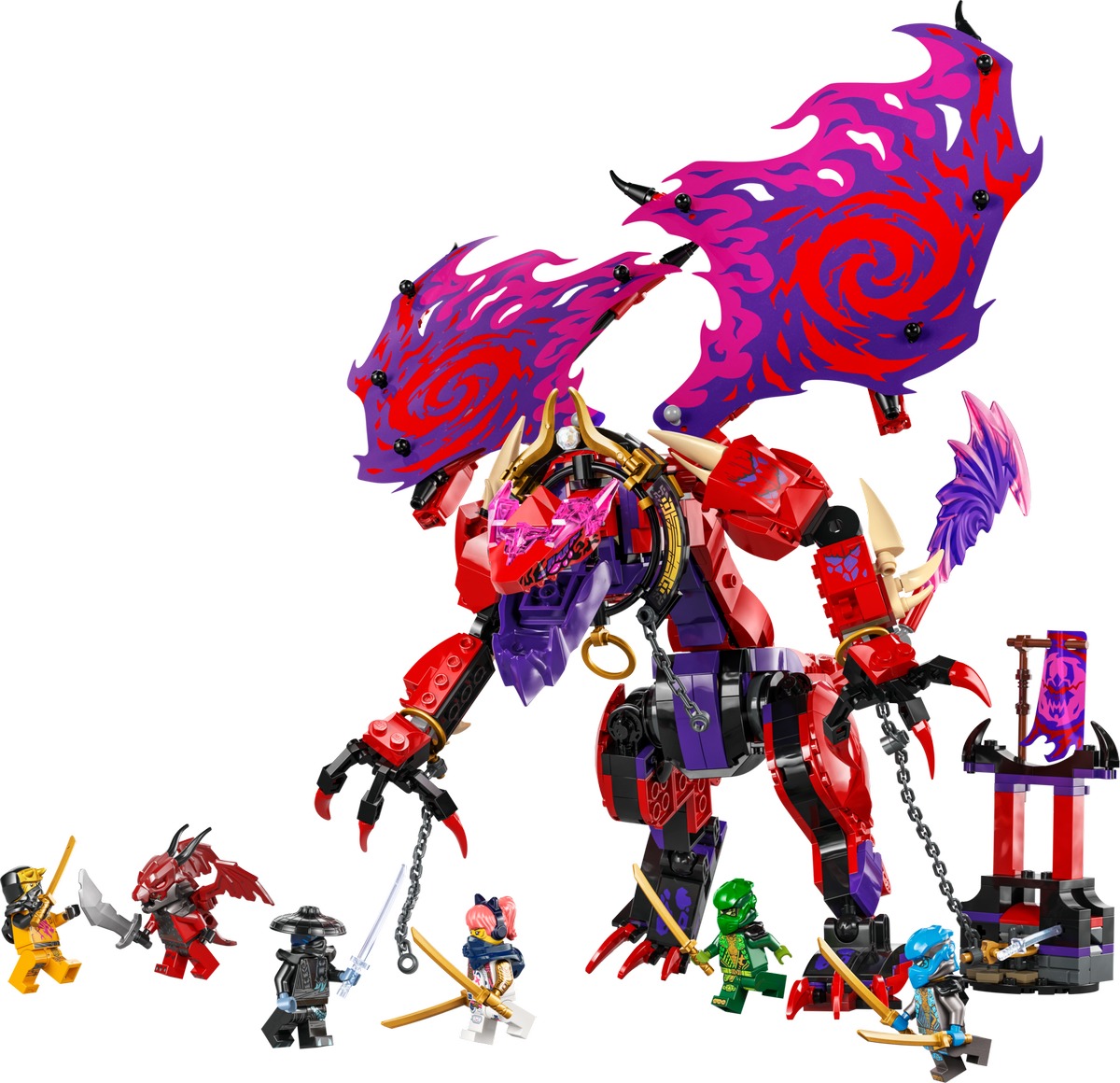 Конструктор Ninjago Громоклык Дракона Хаоса совместим с LEGO 71832
