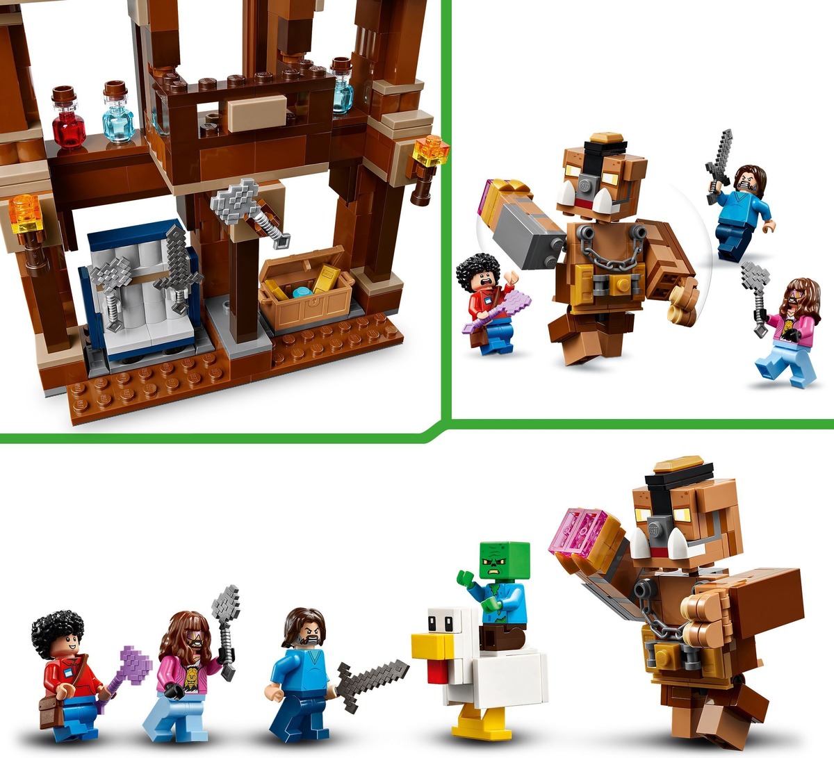 Боевой ринг в лесном особняке Minecraft Конструктор совместим с LEGO 21272