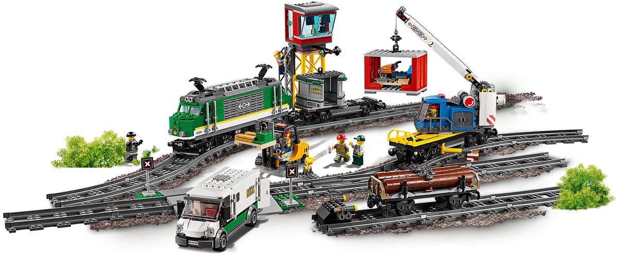 Товарный поезд City Конструктор совместим с LEGO 60198
