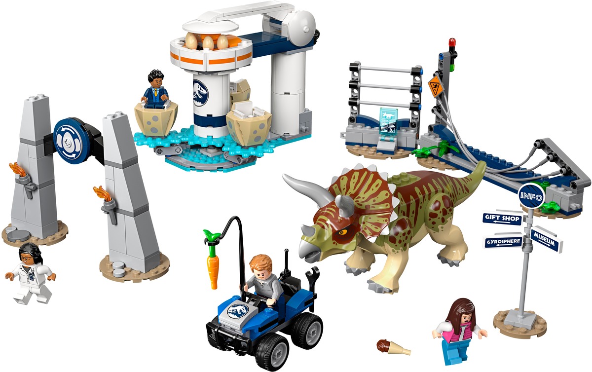 Jurassic World Конструктор Нападение трицератопса совместим с LEGO 75937