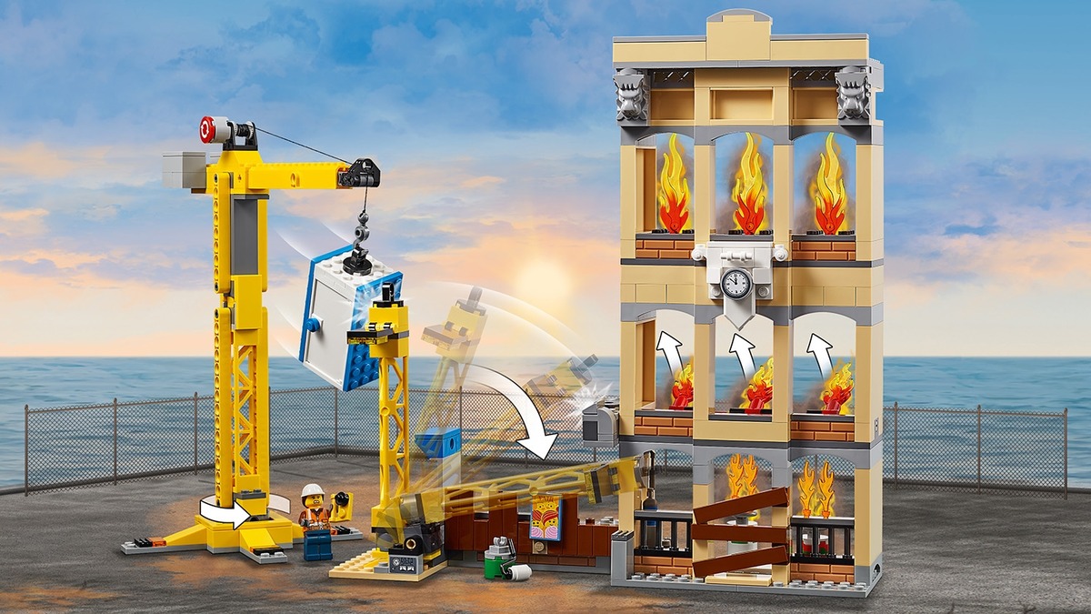 Центральная пожарная станция City Конструктор совместим с LEGO 60216