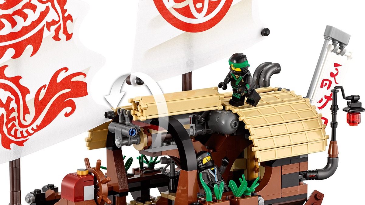 Конструктор Ninjago Летающий корабль Мастера Ву совместим с LEGO 70618