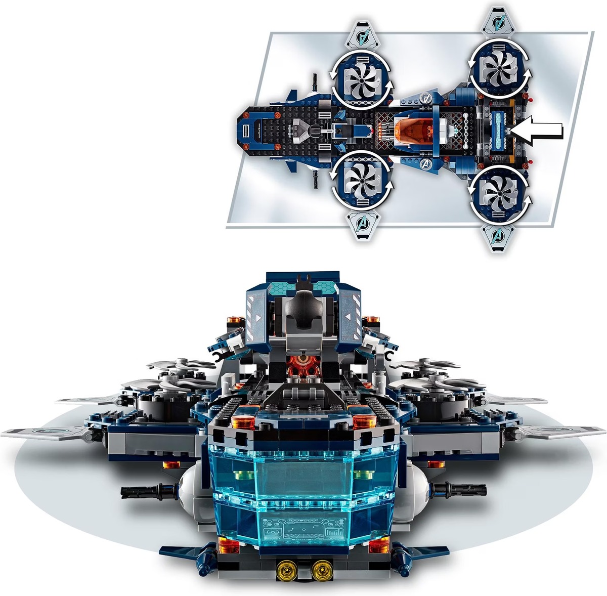 Геликарриер Marvel Конструктор совместим с LEGO 76153