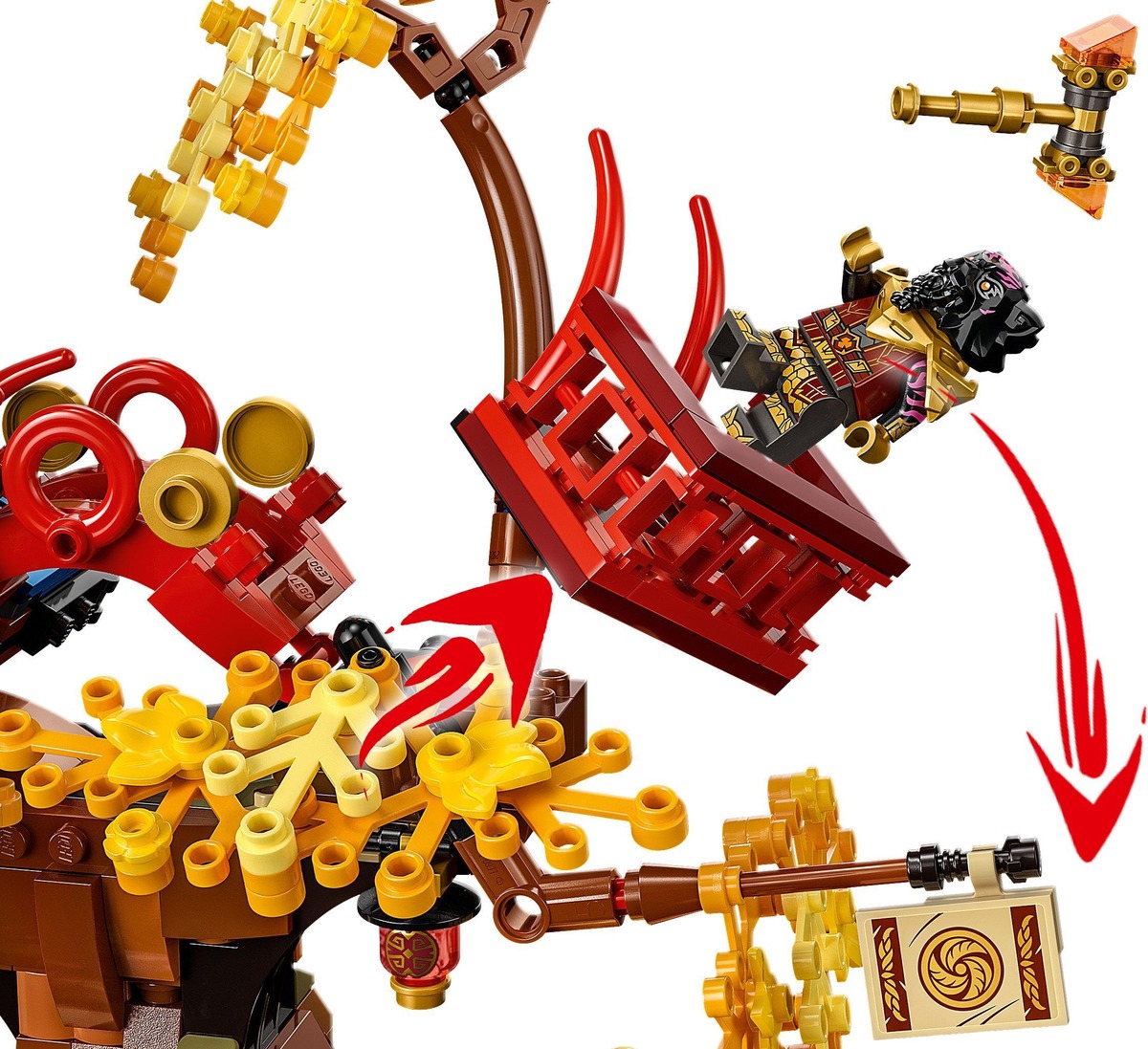 Конструктор Ninjago Храм энергетических ядер Дракона совместим с LEGO 71795