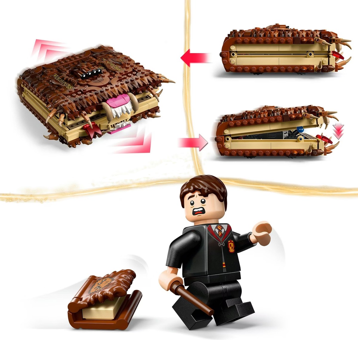 Чудовищная книга о монстрах Harry Potter Конструктор совместим с LEGO 76449