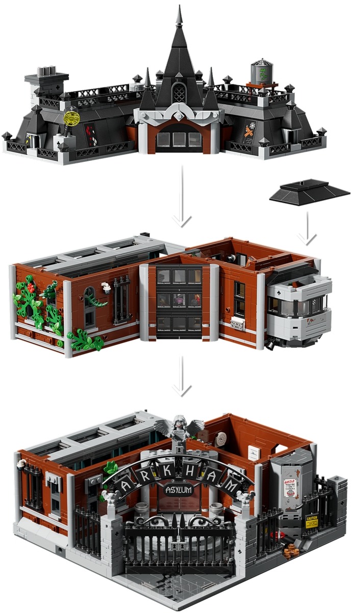 Конструктор DC Лечебница Аркхэм совместим с LEGO 76300