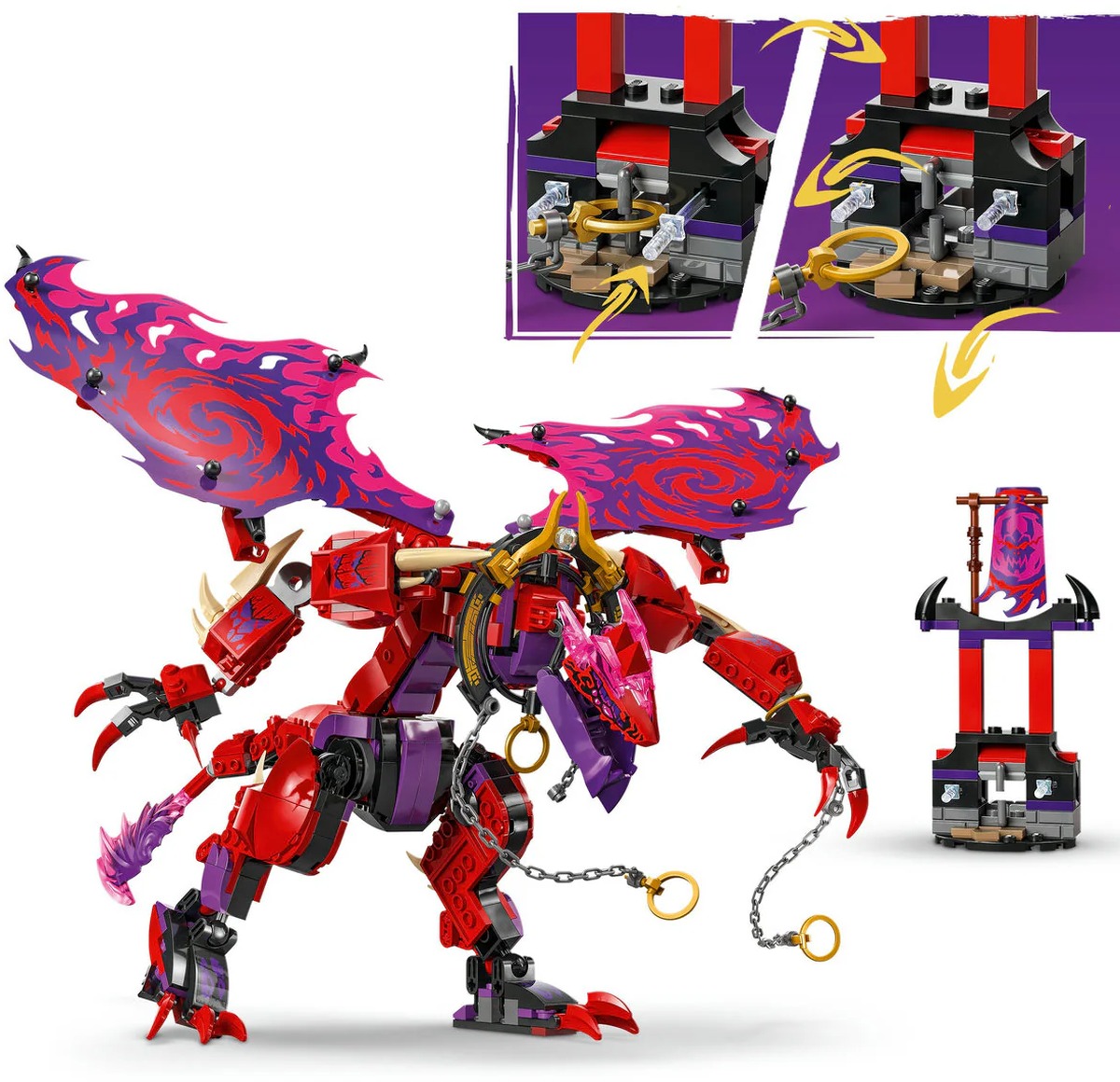 Конструктор Ninjago Громоклык Дракона Хаоса совместим с LEGO 71832