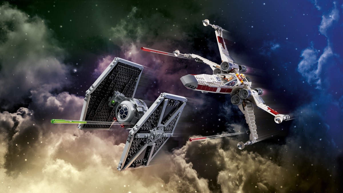 Смешанные истребители TIE Fighter & X-Wing Star Wars Конструктор совместим с LEGO 75393