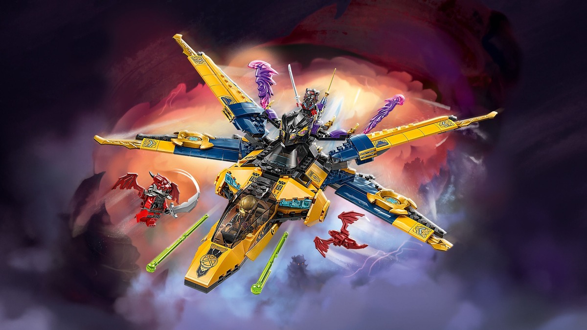 Конструктор Ninjago Суперштормовой самолет Раса и Арина совместим с LEGO 71833