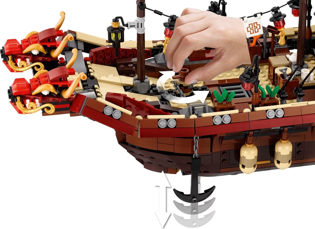 Конструктор Ninjago Летающий корабль Мастера Ву совместим с LEGO 70618