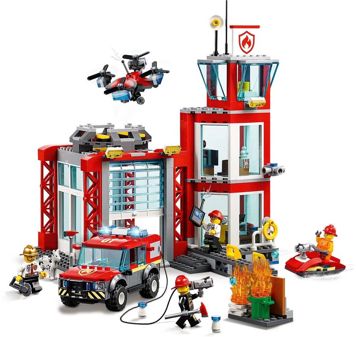 Пожарное депо City Конструктор совместим с LEGO 60215